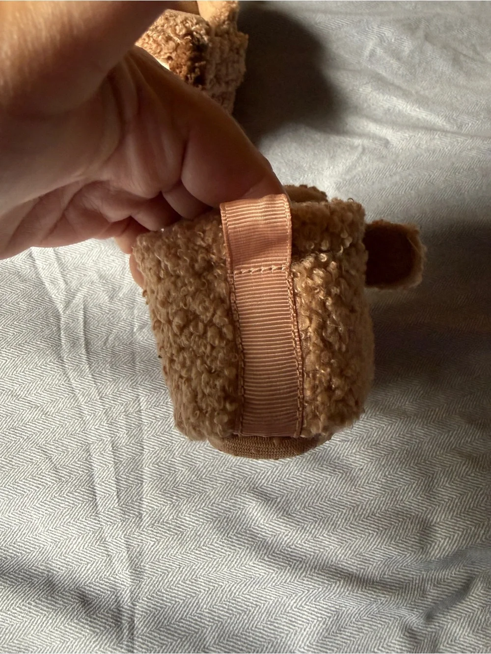 Cozy Dog Baby Slippers/Booties - Plush Brown